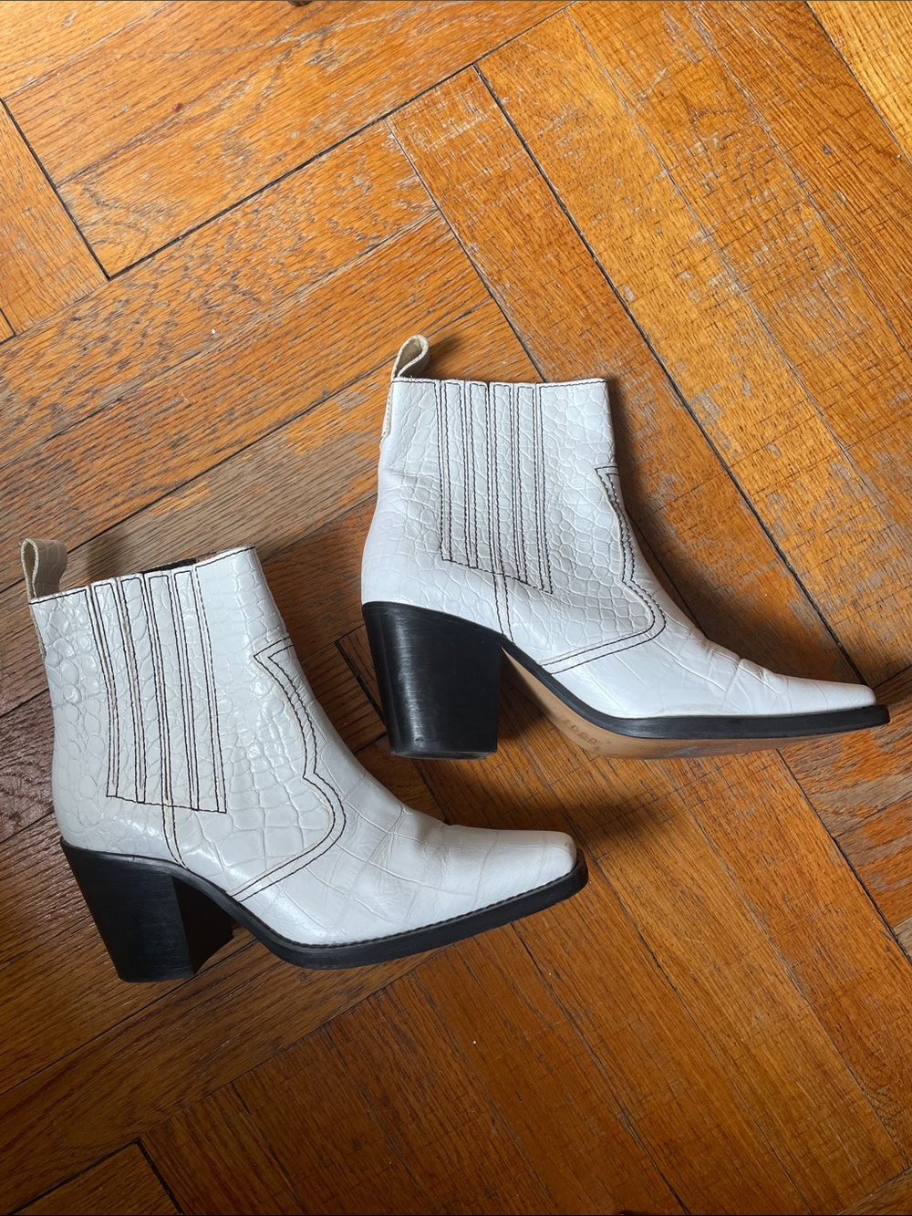 GANNI callie western ankle boots, size EU 37/US 7
